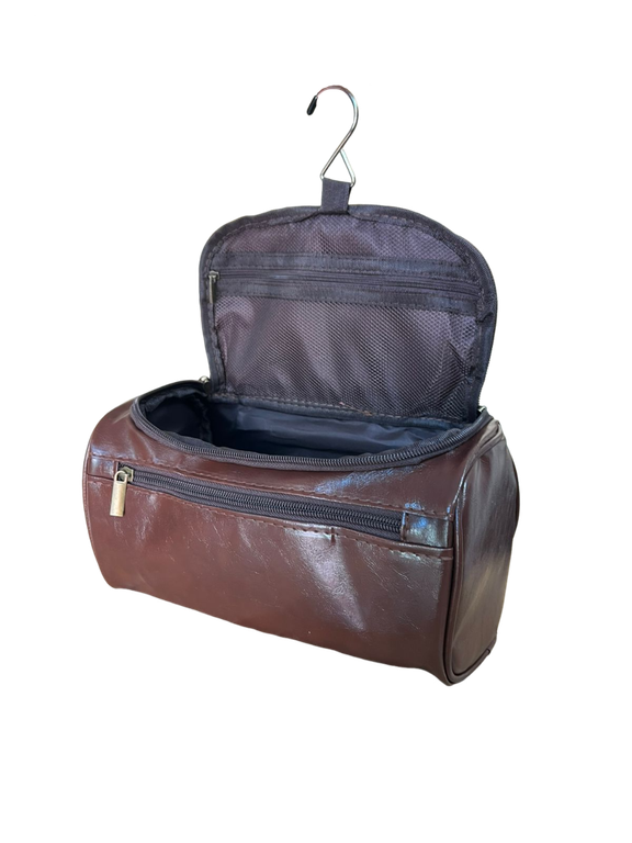 Necessaire de Viagem em Couro Sintético com Gancho
